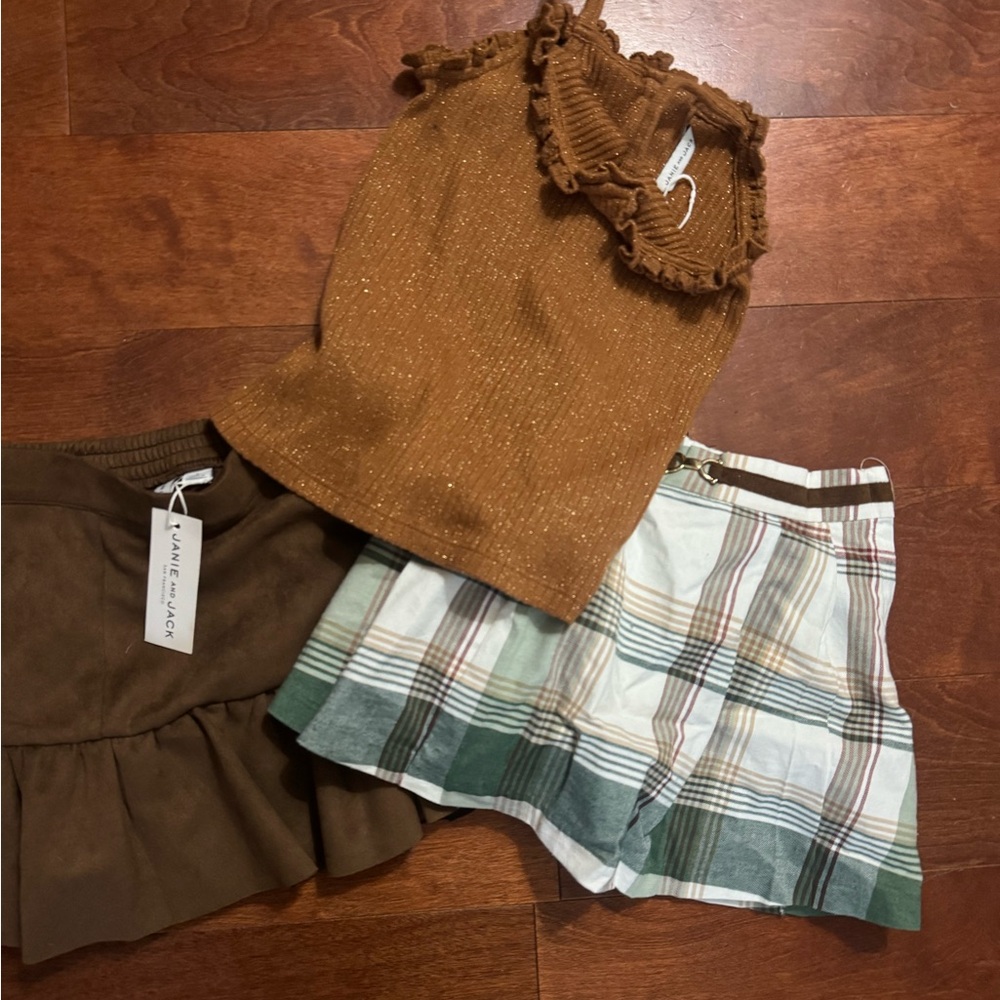 Janie and Jack Brown Ruffled Skirt